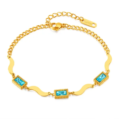 Wholesale Stainless Steel Elegant CZ Bracelet for Women