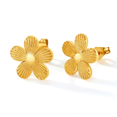 Wholesale Stainless Steel Flower Earring