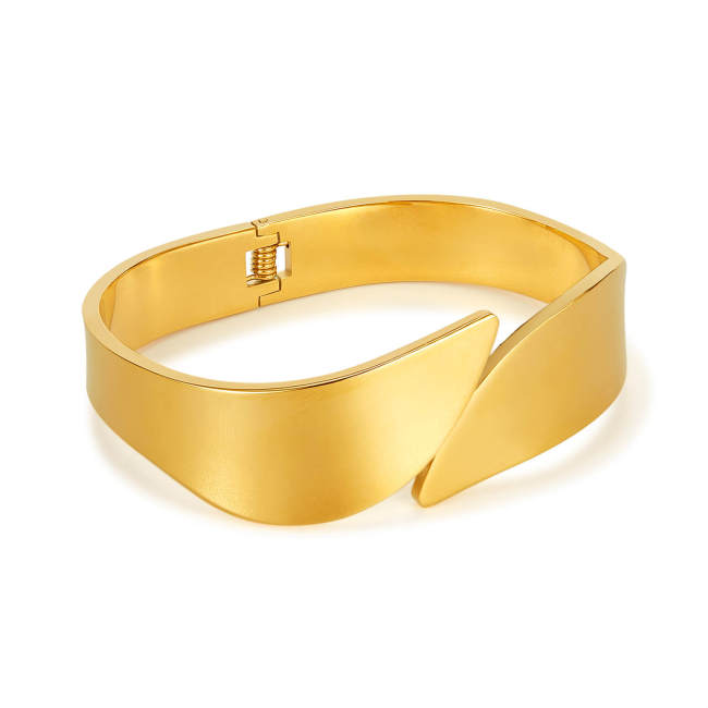 Wholesale Stainless Steel High Polished Wide Cuff Bangle