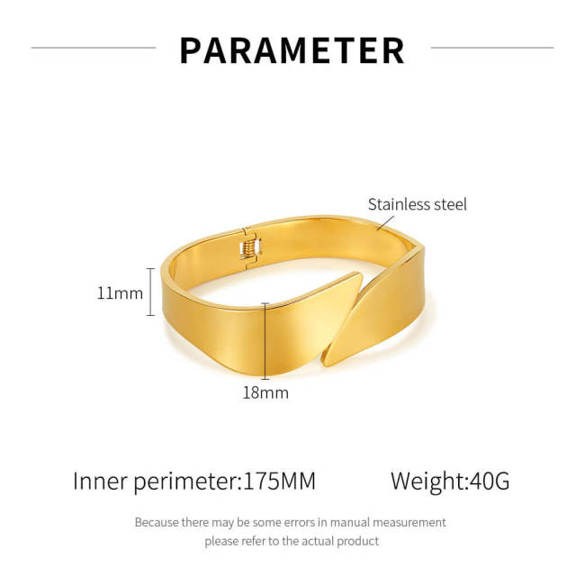Wholesale Stainless Steel High Polished Wide Cuff Bangle
