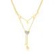 Wholesale Stainless Steel Irregular Heart Tassel Necklace