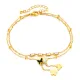 Wholesale Stainless Steel Butterfly Double Stacked Anklet