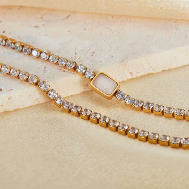 Wholesale Stainless Steel Elegant Tennis Necklaces