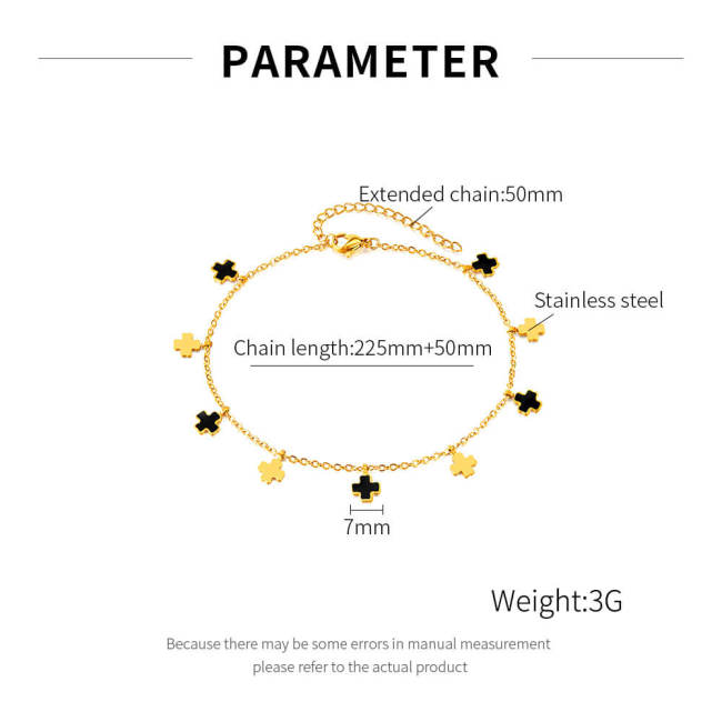 Wholesale Stainless Steel Cross Anklet