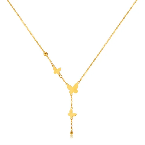 Wholesale Stainless Steel Butterfly Collarbone Necklace
