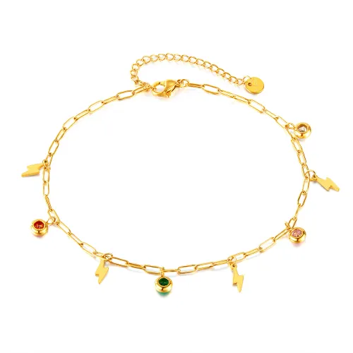 Wholesale Stainless Steel Lightning Anklet