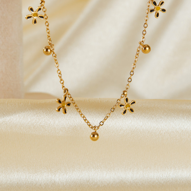 Wholesale Stainless Steel Flower Ladies Anklet