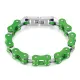 Wholesale Stainless Steel Men's Green Biker Chain
