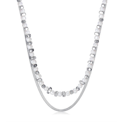 Wholesale Stainless Steel Stacked Snake Bone Chain
