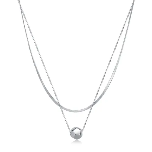 Wholesale Stainless Steel Double Layered Necklace