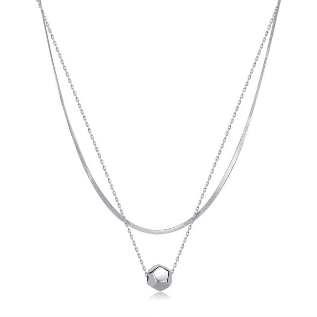 Wholesale Stainless Steel Double Layered Necklace