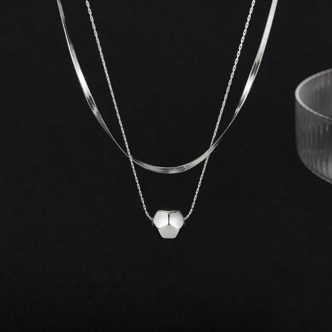 Wholesale Stainless Steel Double Layered Necklace