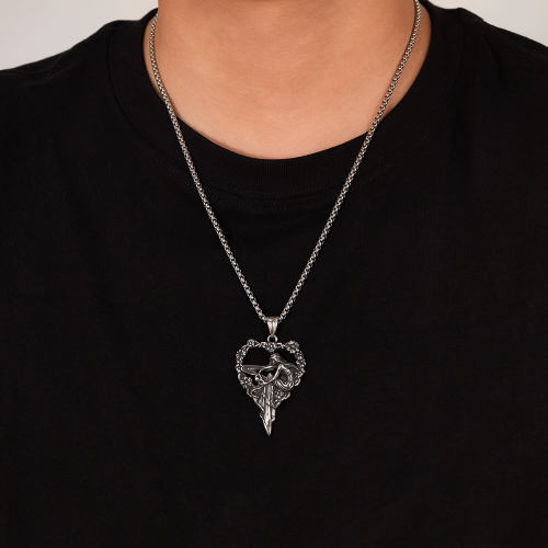 Wholesale Stainless Steel Creative Heart Pendant