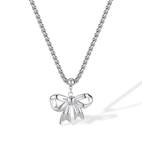 Wholesale Stainless Steel Ribbon Pendant Necklace