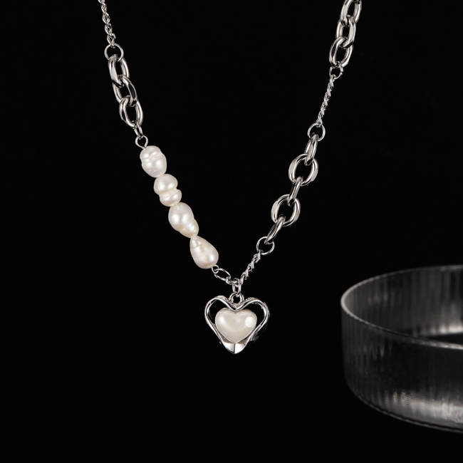 Wholesale Copper Heart Pearl Necklace