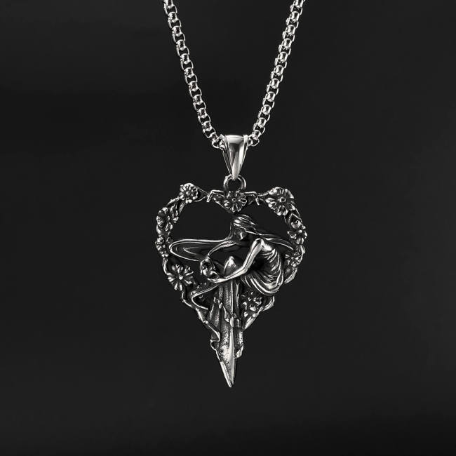 Wholesale Stainless Steel Creative Heart Pendant