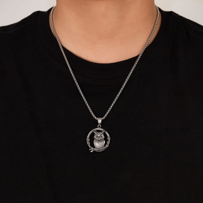 Wholesale Stainless Steel Owl Pendant
