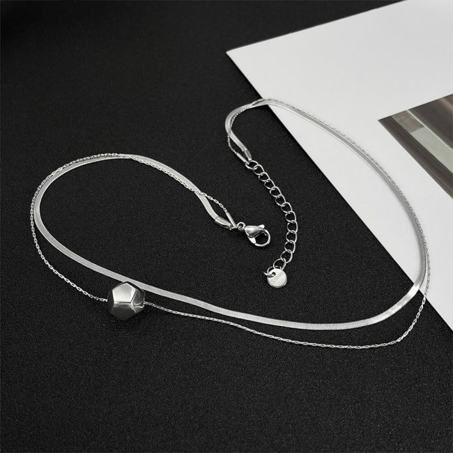 Wholesale Stainless Steel Double Layered Necklace