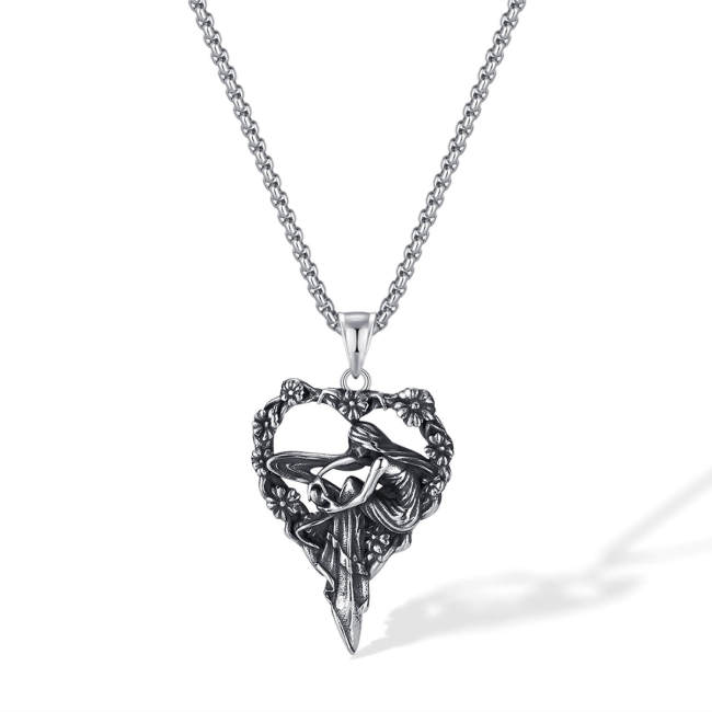 Wholesale Stainless Steel Creative Heart Pendant