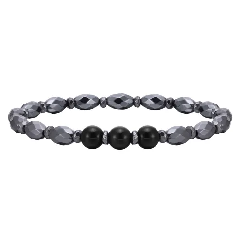 Wholesale Onyx Black Gallstone Hematite Beaded Bracelet