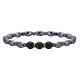 Wholesale Onyx Black Gallstone Hematite Beaded Bracelet