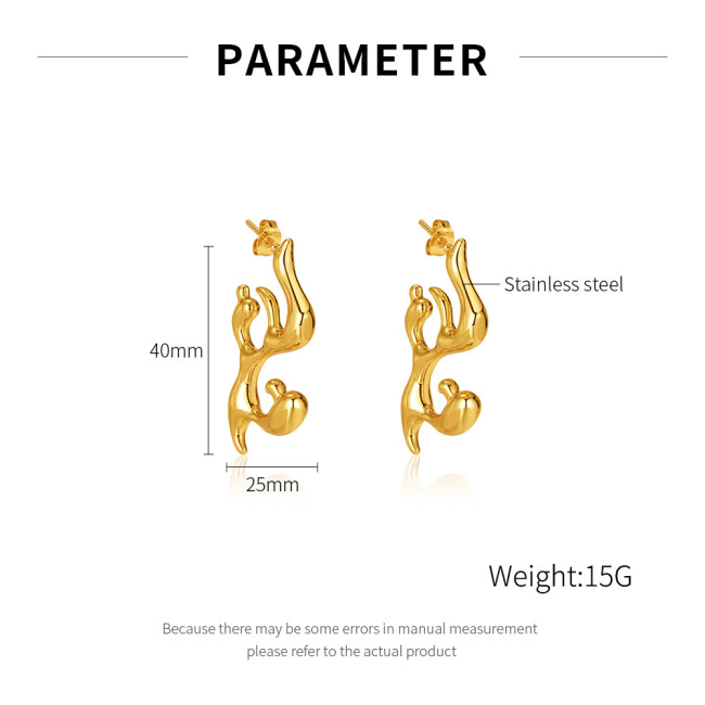 Wholesale Ins Style Stainless Steel Earrings