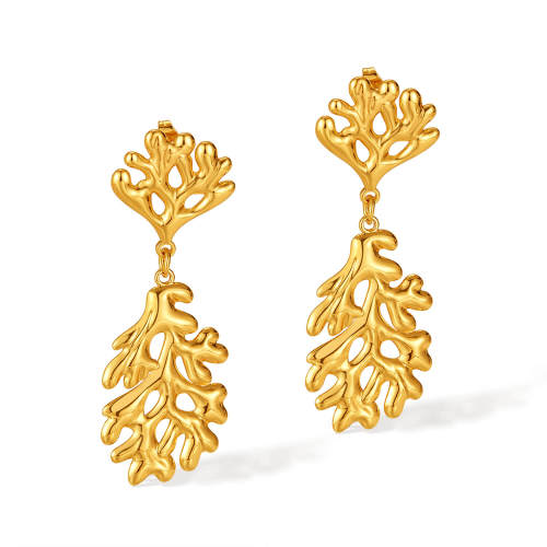 Wholesale Stainless Steel Coral Earrings