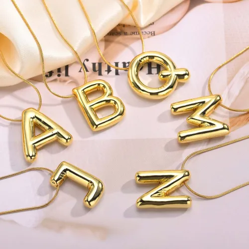Wholesale Copper Letter and Stainless Steel Necklace
