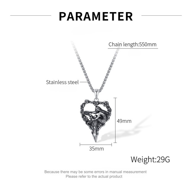 Wholesale Stainless Steel Creative Heart Pendant