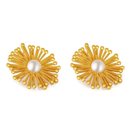 Wholesale Stainless Steel Dandelion Stud Earrings