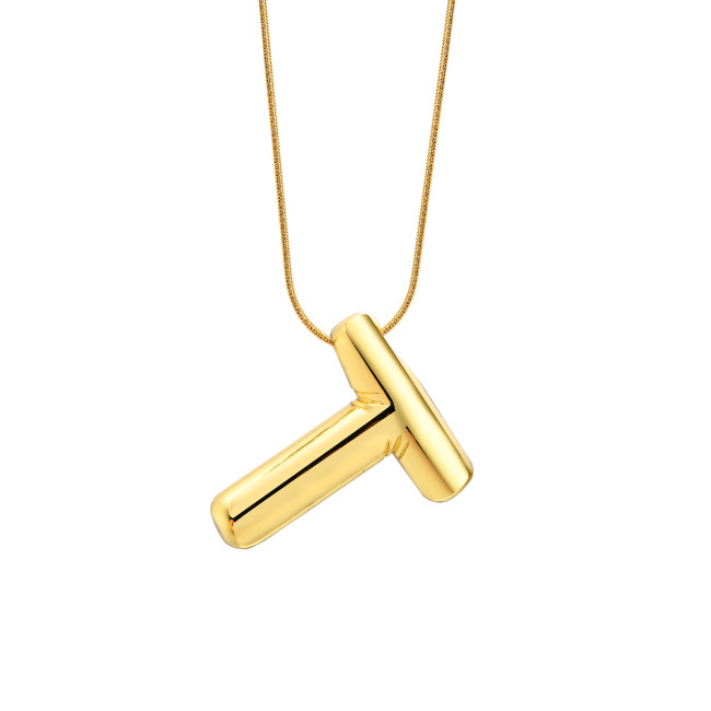 Wholesale Copper Letter and Stainless Steel Necklace