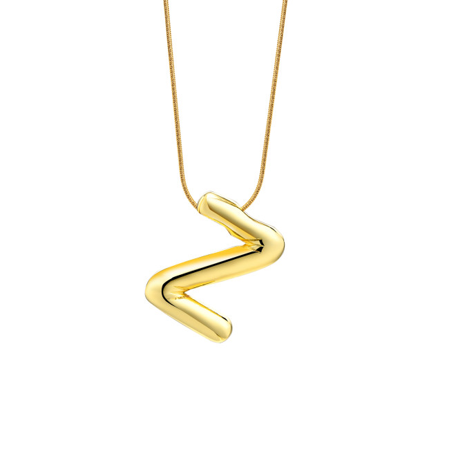 Wholesale Copper Letter and Stainless Steel Necklace