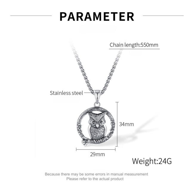 Wholesale Stainless Steel Owl Pendant