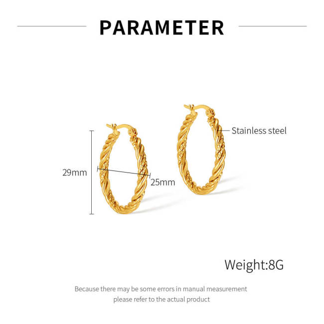 Wholesale Stainless Steel Twist Earrings