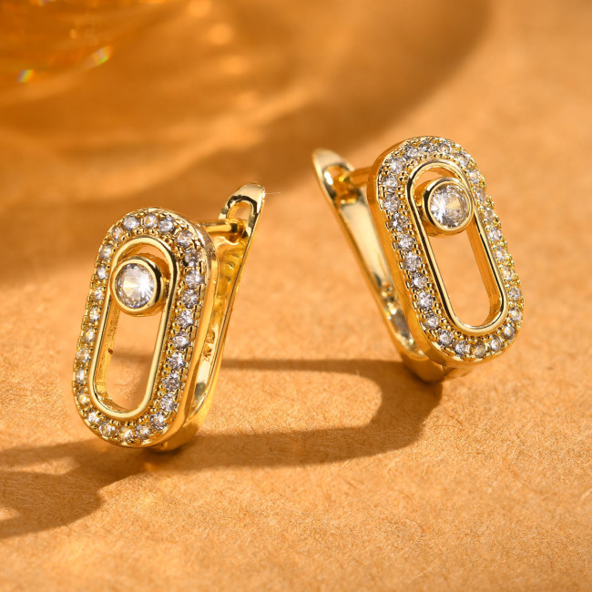 Wholesale Women Copper CZ Earring