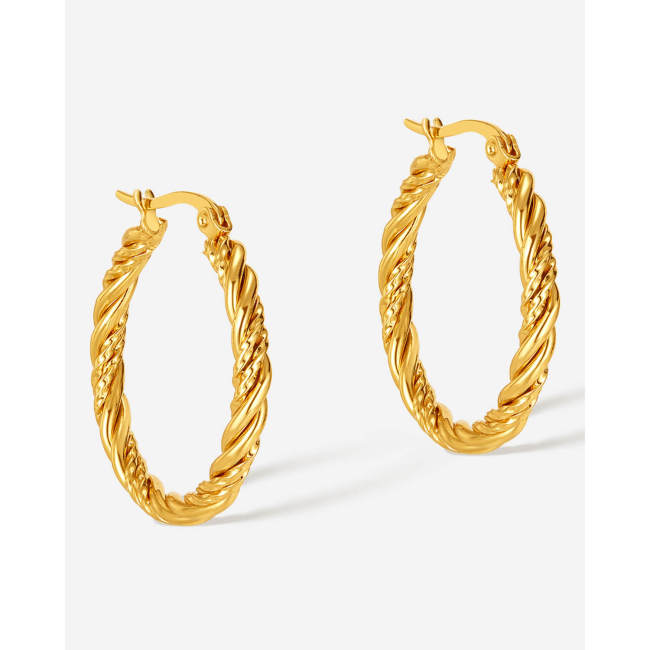 Wholesale Stainless Steel Twist Earrings