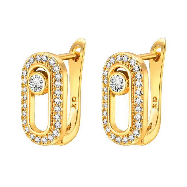 Wholesale Women Copper CZ Earring