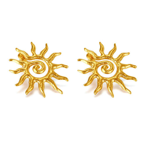 Wholesale Stainless Steel Sun Earrings