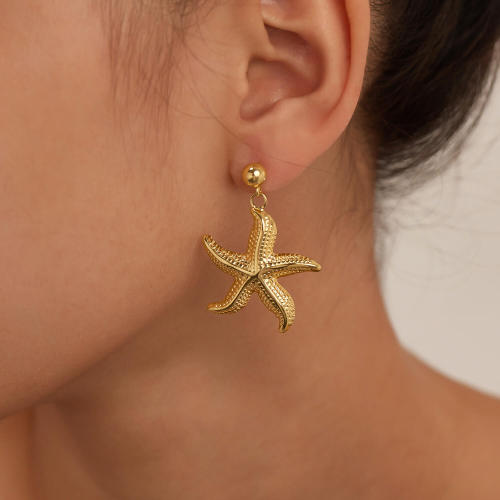 Wholesale Stainless Steel Starfish Earrings