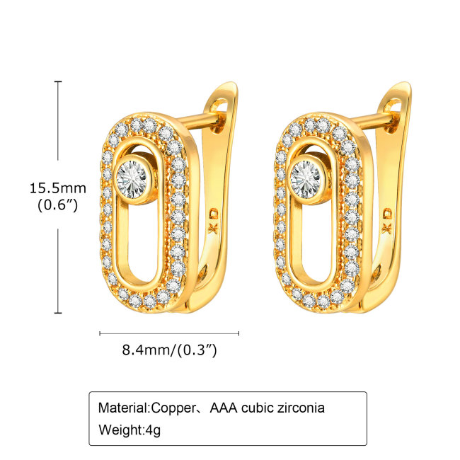 Wholesale Women Copper CZ Earring
