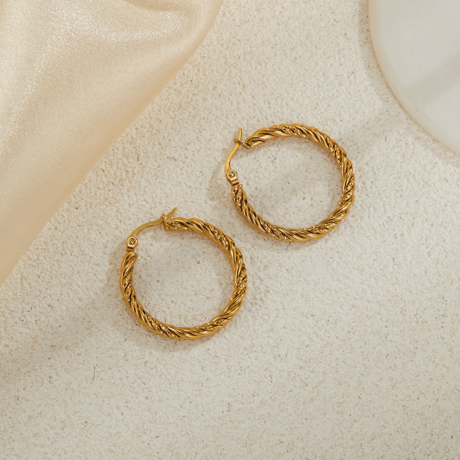Wholesale Stainless Steel Twist Earrings