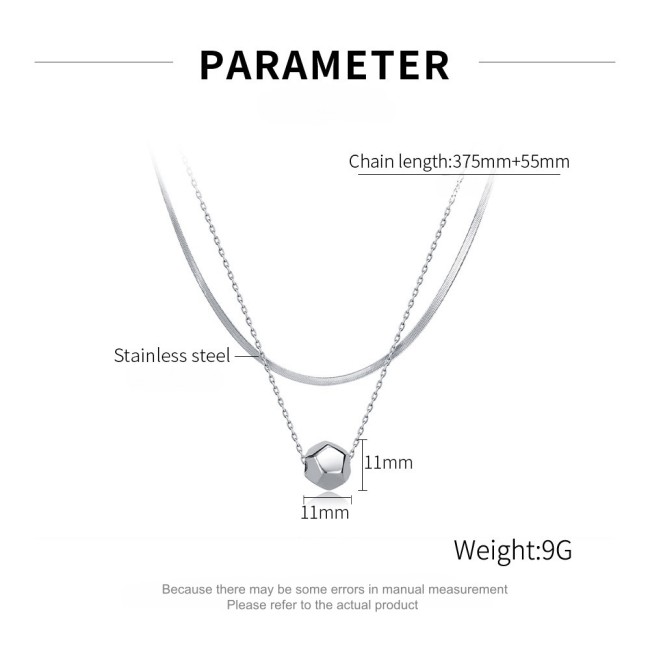 Wholesale Stainless Steel Double Layered Necklace