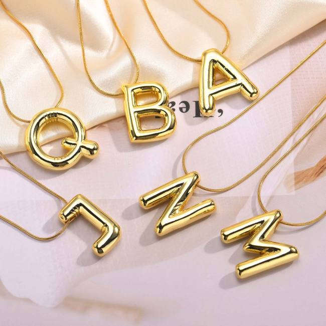 Wholesale Copper Letter and Stainless Steel Necklace