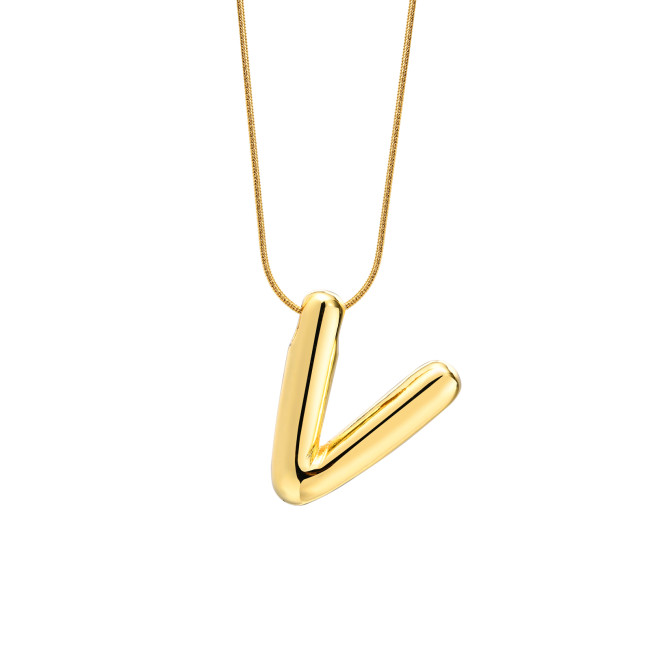 Wholesale Copper Letter and Stainless Steel Necklace