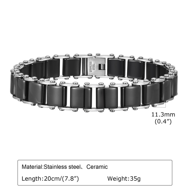 Wholesale Stainless Steel Ceramic Bracelet