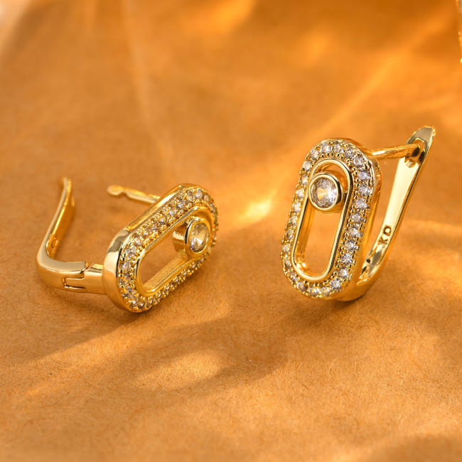 Wholesale Women Copper CZ Earring