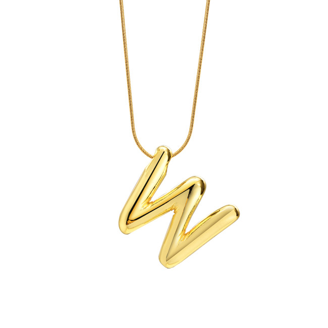 Wholesale Copper Letter and Stainless Steel Necklace