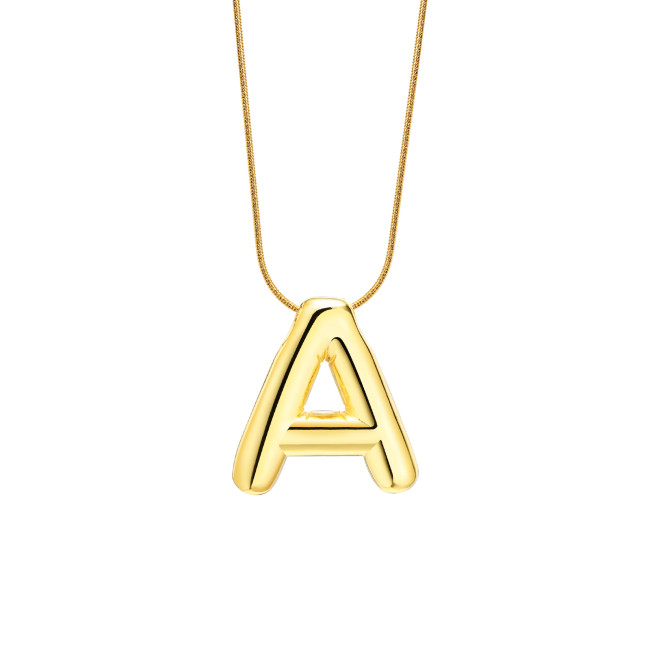 Wholesale Copper Letter and Stainless Steel Necklace