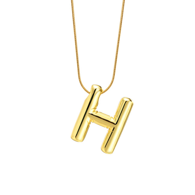 Wholesale Copper Letter and Stainless Steel Necklace