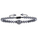 Wholesale Black Gallstone Hematite Rose Bracelet for Men